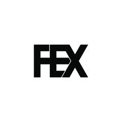 Obraz premium fex letter original monogram logo design
