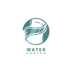 Water Source Logo Design Vector