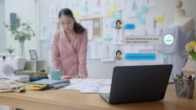 AI Chatbot business innovation help discuss customer internet order.