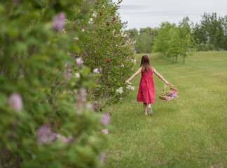 girl  walking in the park