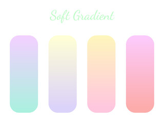 Gradient Color, soft color palette, pastel color, beauty color
