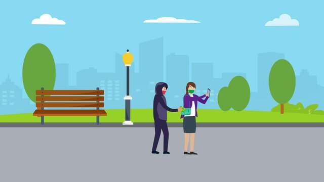 Thief stealing money from bag of careless woman