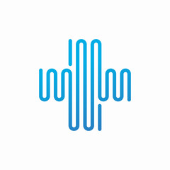 Fototapeta na wymiar Digital pulse medical logo template design