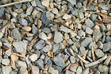 a lot of stones taken from above