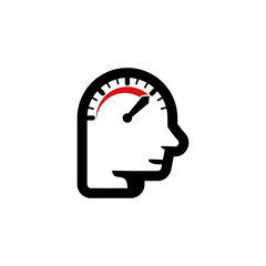 Head speed meter logo template design