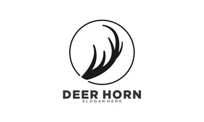 Deer horn simple elegant logo