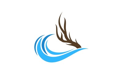 Horn and wave illustration icon