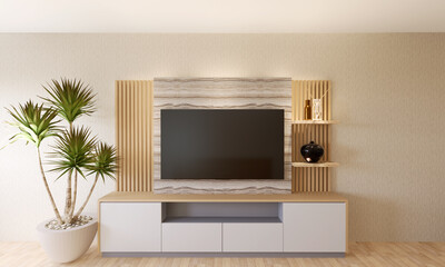 Living room with TV and furniture