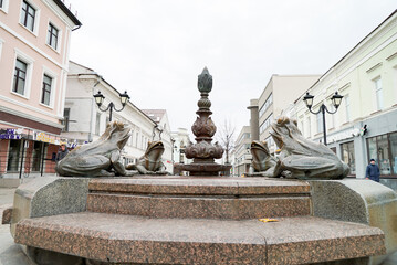 Obraz premium bauman Street, Kazan, frogs