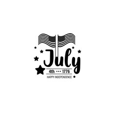 Waving Flag American July 4th Independence Day celebration 