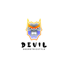 devil colorful logo design ilustration 
