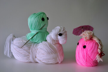 a knight on a white horse and a beautiful blonde woman with a long braid and an umbrella from the...