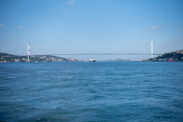 Fototapeta na wymiar Istanbul - Turkey - 07.16.2021: Bosphorus Bridge