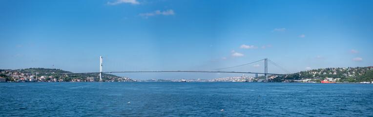 Fototapeta na wymiar Istanbul - Turkey - 07.16.2021: Bosphorus Bridge