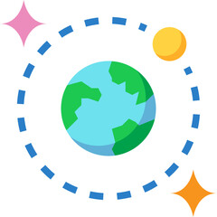 orbit flat icon