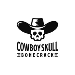 Vintage Texas Cowboy Skull Bone Crack