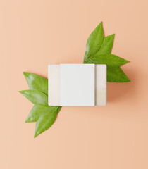 The soap is beautifully placed in a rectangular box