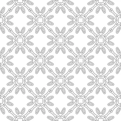 Fototapete Vector pattern with symmetrical elements . Modern stylish abstract texture. Repeating geometric tiles from   striped elements.Black and white pattern. © t2k4