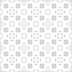 Vector pattern with symmetrical elements . Modern stylish abstract texture. Repeating geometric tiles from 

striped elements.Black and white pattern.