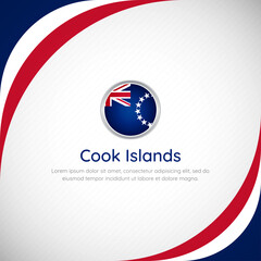 Obraz na płótnie Canvas Abstract Cook Islands country flag background with creative happy national day of Cook Islands vector illustration
