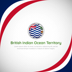 Creative happy national day of British Indian Ocean Territory vector illustration