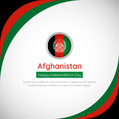 Abstract Afghanistan country flag background with creative happy independence day of Afghanistan vector illustration