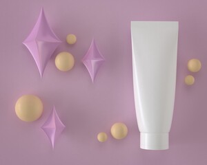A squeeze tube for applying creams or cosmetics.