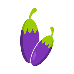 Eggplant icon design isolated on white background