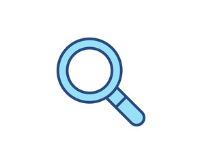 Search flat icon. Thin line signs for design logo, visit card, etc. Single high-quality outline symbol for web design or mobile app. Marketing outline pictogram.