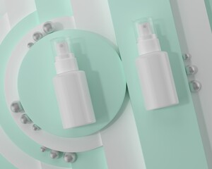 A spray tube for medicine or cosmetics.