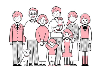 家族三世代　集合　シンプルタッチ