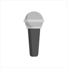 microphone icon, flat icon vector illustration isolated on white background. for the theme of music, sound, hobbies and others