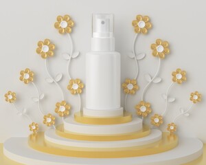 A spray tube for medicine or cosmetics.