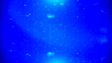 Digital cyber space particles with flare matrix background. Futuristic big data information technology concept