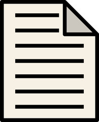 ruled paper color outline icon