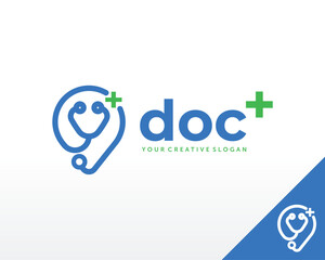 Online Doctor Logo. Healthcare and Medical Logo Design Vector