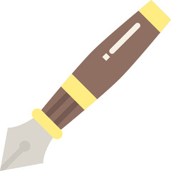 fountain pen flat icon