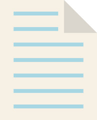 ruled paper flat icon