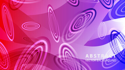 Abstract colorful oval background with gradient color - vector
