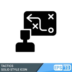 Strategy solid icon isolated on white background. EPS 10