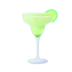 tasty summer cocktail with lime