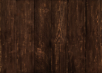 Natural dark wood old texture. Roughly finished boards use for background. Lumber with knots and cracks.