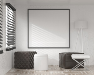 Picture frame with upholstered furniture in the living room