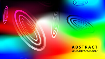 Abstract colorful oval background with gradient color - vector