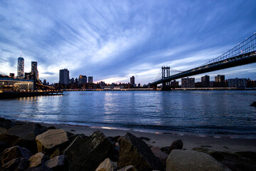 D.U.M.B.O. view of the NY skyline and Manhattan Bridge