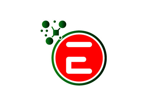 E modern technology new logo design