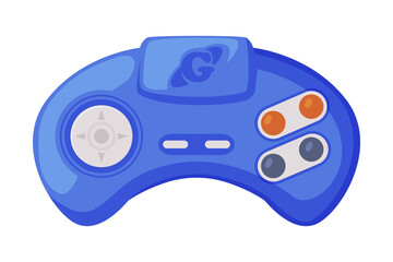 Game Controller, Joystick of Modern Game Console Cartoon Vector Illustration