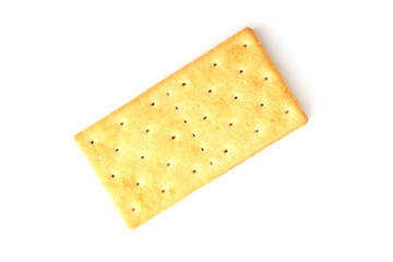 cracker sandwich isolated on white fresh bakery