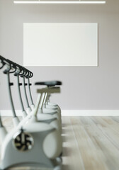 Fitness with spin bike 3D style