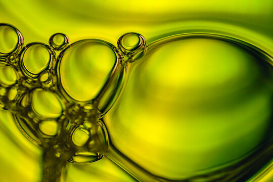 Yellow and green bubles background
